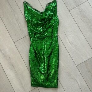 Sparkly green dress